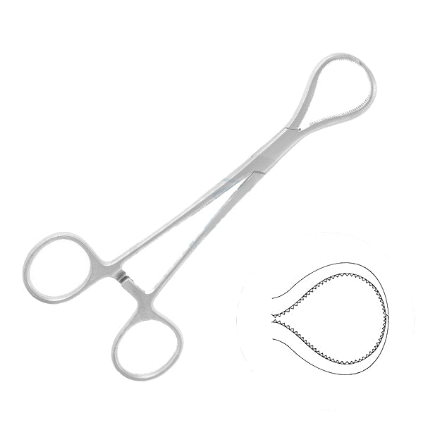 Lewin Bone Forceps 7" Slightly Curved