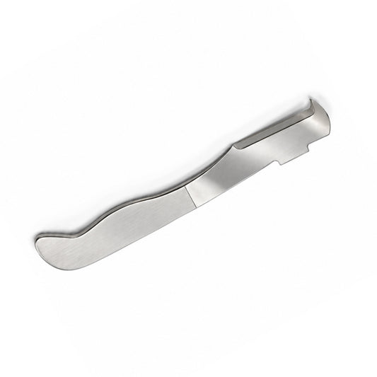Bennett bone lever with broad curved blade and stainless-steel handle