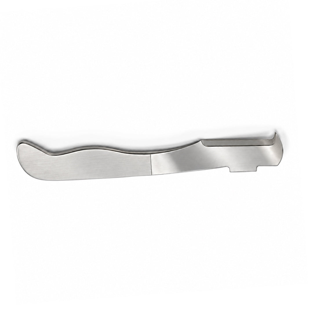 Bennett bone lever with broad curved blade and stainless-steel handle