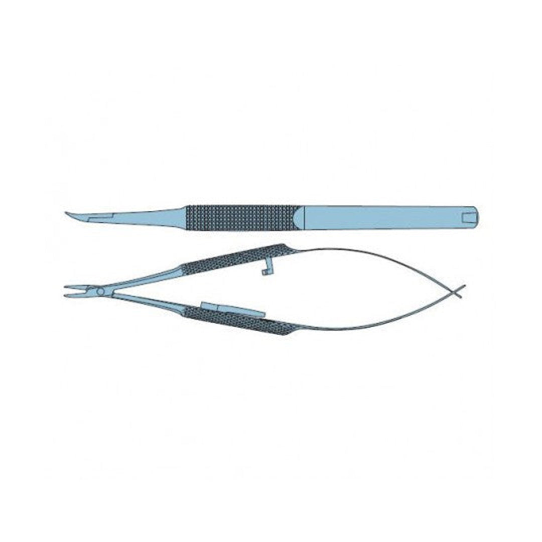 Curved Needle Holder 6mm Tip 106mm Titanium with Lock