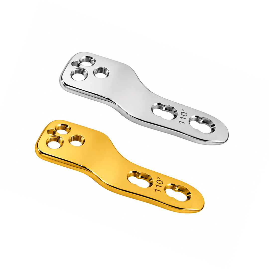 Placa de segurança pediátrica para anca com fecho de 2,7 mm