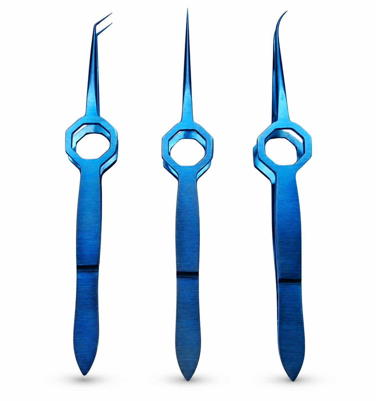 Titanium FUE Hair Transplant Tweezers Forceps Set – 3 Pcs