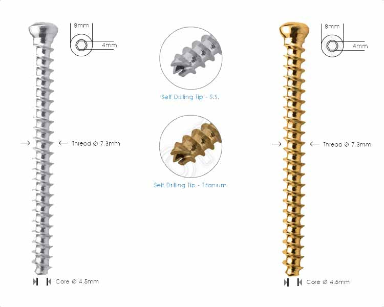 Cancellous Cannulated Screw Ø 7.3mm Full Thread