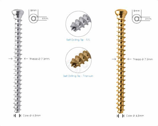 Cancellous Cannulated Screw Ø 7.3mm Full Thread