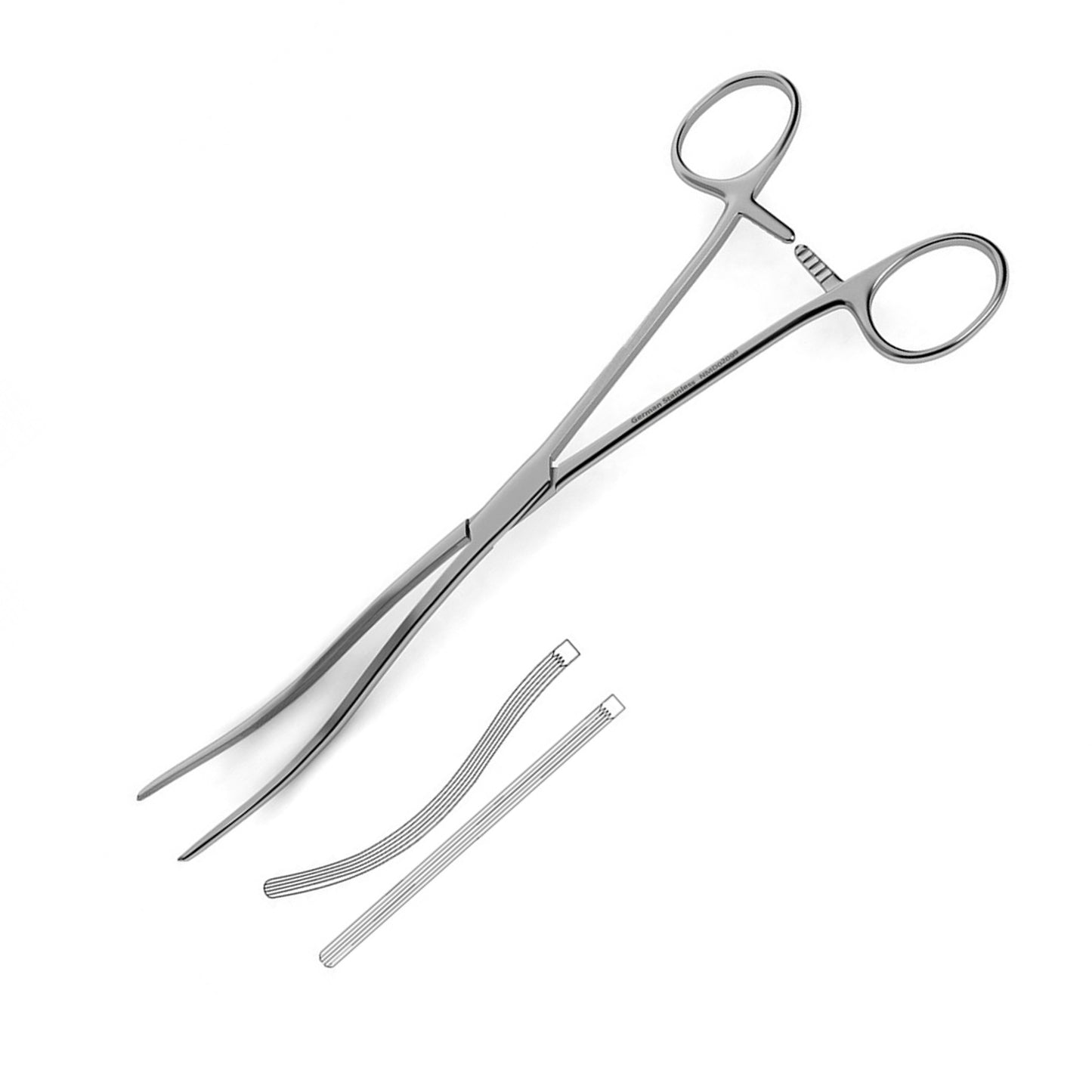 Kocher Clamp Forceps - Longitudinal serrations