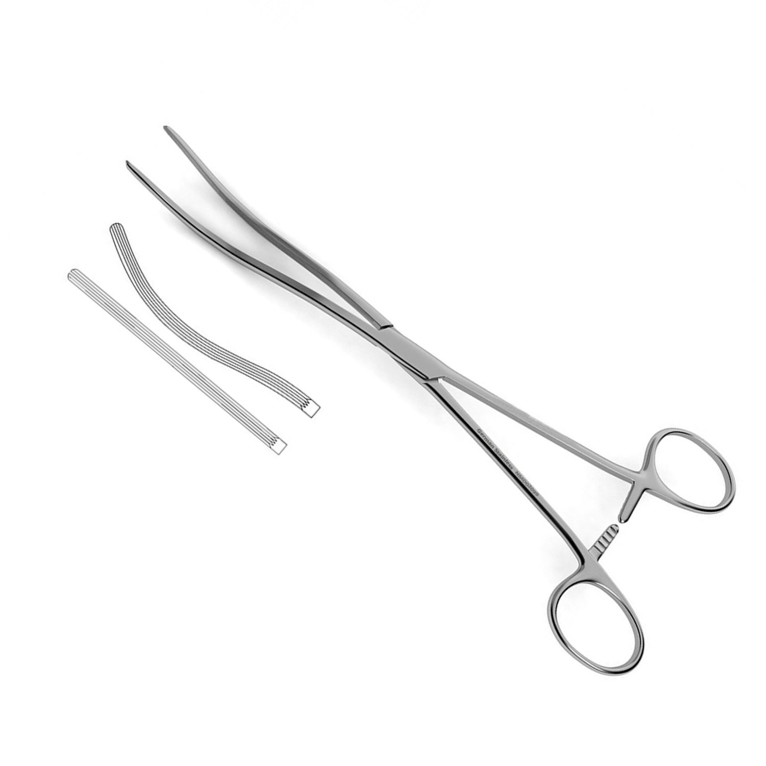 Kocher Clamp Forceps - Longitudinal serrations