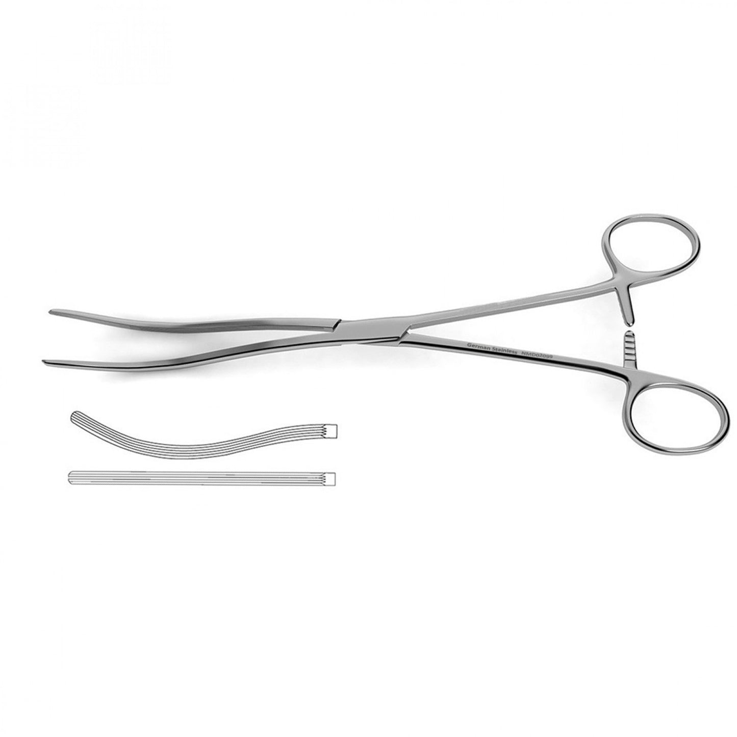 Kocher Clamp Forceps - Longitudinal serrations