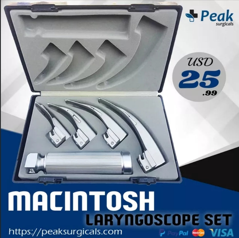 Adult Conventional Macintosh Laryngoscope Set