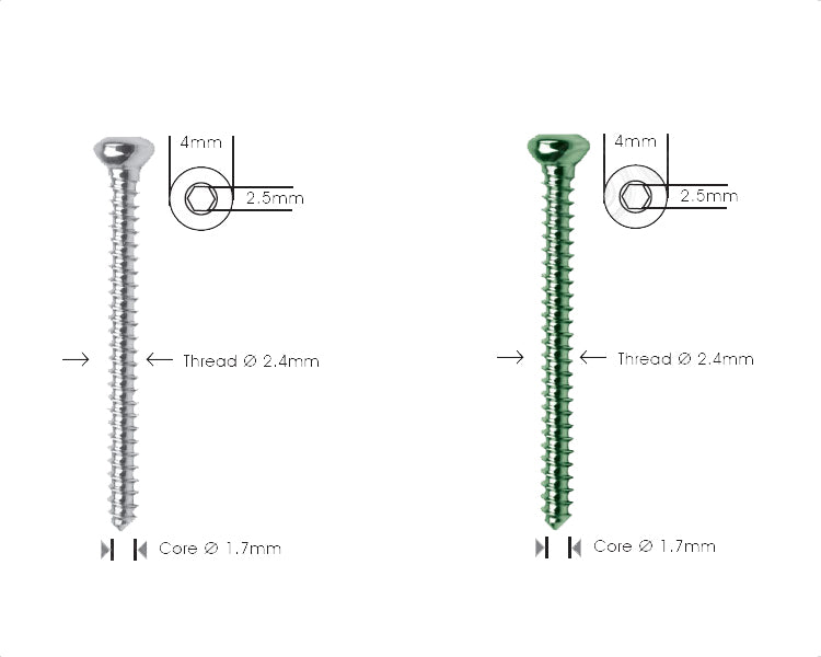 Cortex Screw Stainless Steel Ø 2.4mm