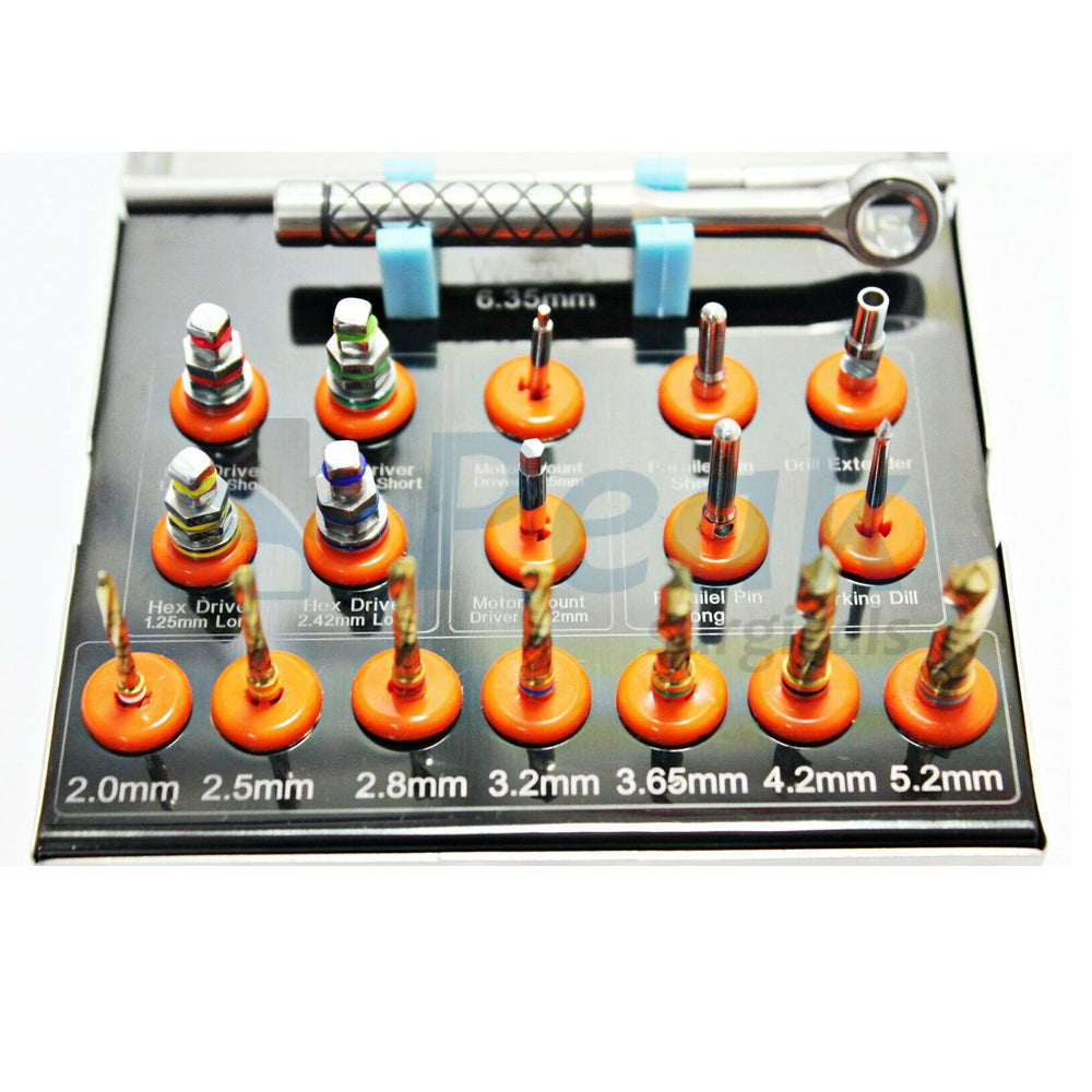Dental Basic Tools Ratchet Hex Drivers Parallel Pins Kit