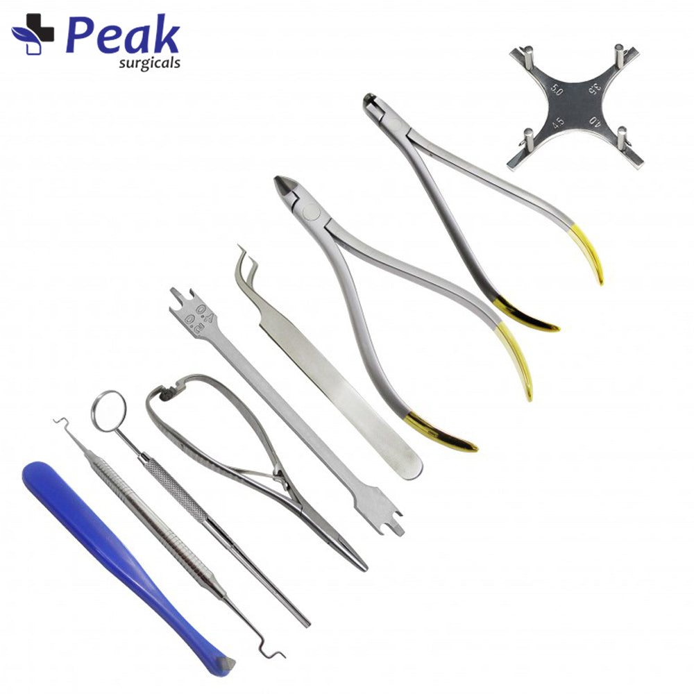 Hu Friedy Orthodontic Sterilization Cassette With Scaler Diagnostic Probes Mirror Tweezer Set Hu Friedy Orthodontic Sterilization Cassette With Scaler Diagnostic Probes Mirror Tweezer Set