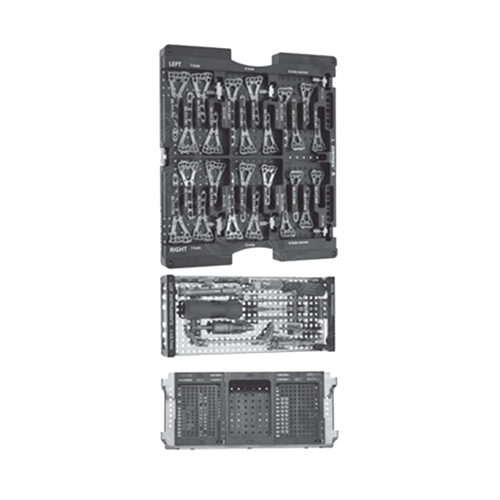 Two-Column Distal Radius 2.4 or 2.7MM Plates SS (Standard 22, Narrow 19, Wide 25.5) & Screws Set With Instruments