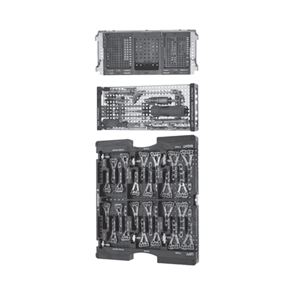 Two-Column Distal Radius 2.4 or 2.7MM Plates SS (Standard 22, Narrow 19, Wide 25.5) & Screws Set With Instruments