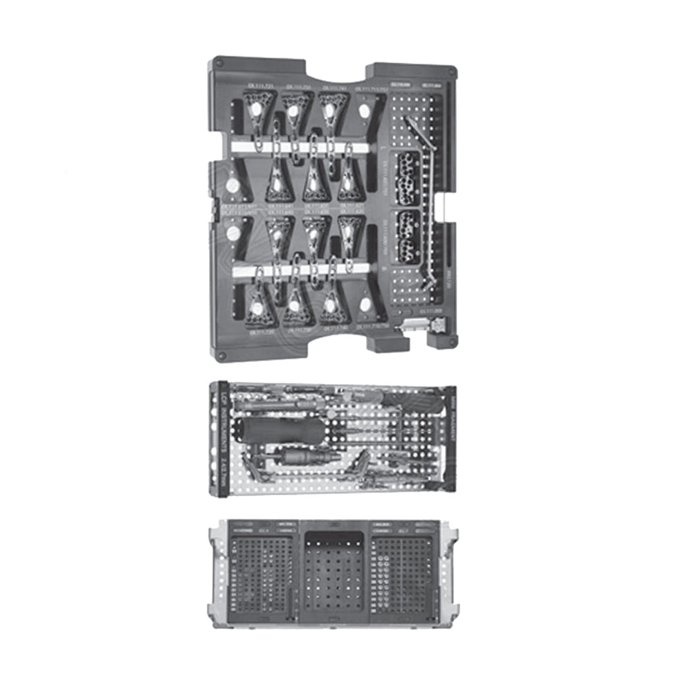 Two-Column Distal Radius 2.4 or 2.7MM Plates SS (Standard 22, Wide 25.5) & Screws Set With Instruments