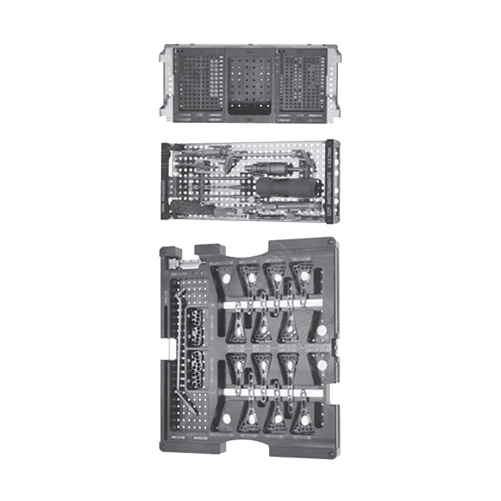 Two-Column Distal Radius 2.4 or 2.7MM Plates SS (Standard 22, Wide 25.5) & Screws Set With Instruments