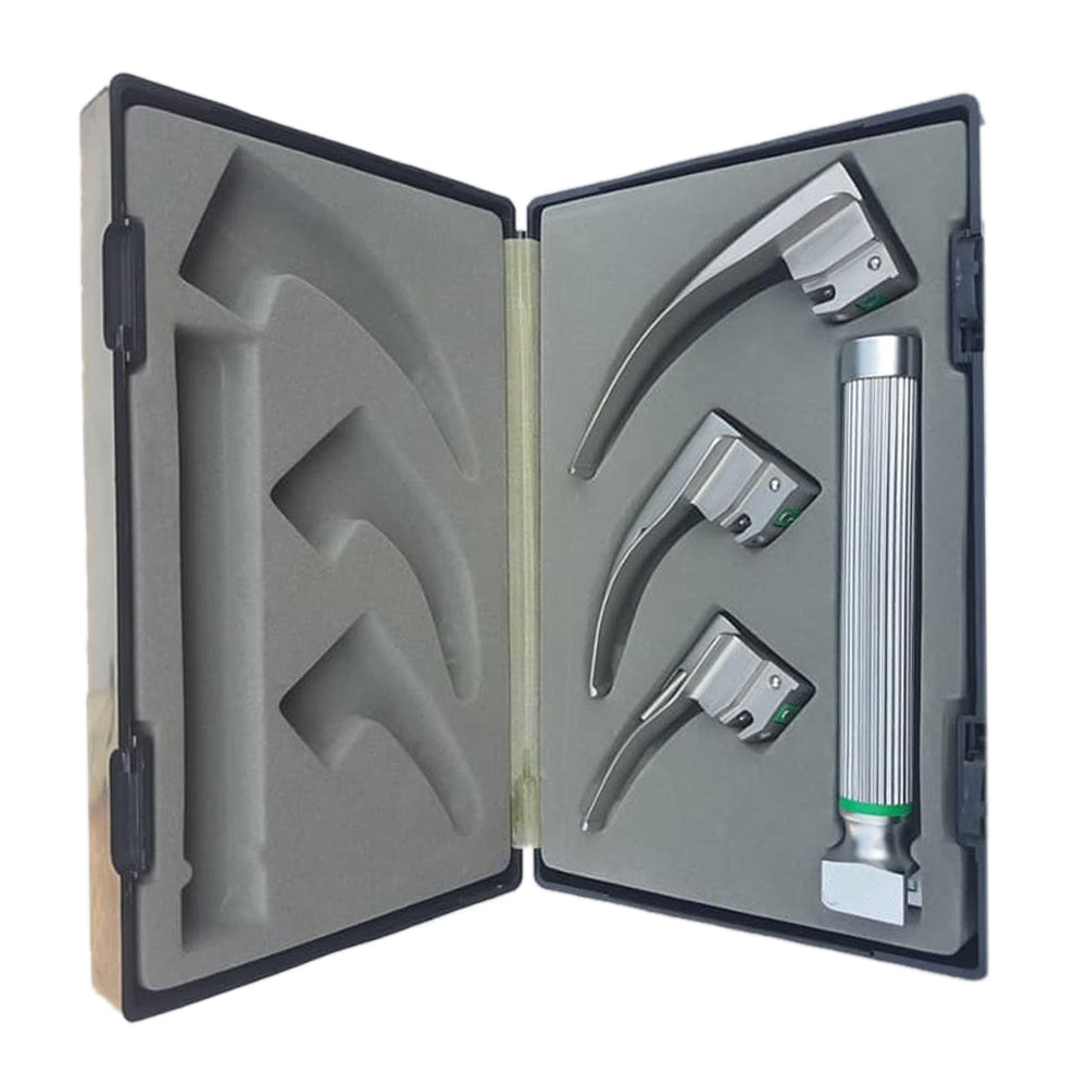 Fiber Optic Macintosh Laryngoscope Set 4 Blades