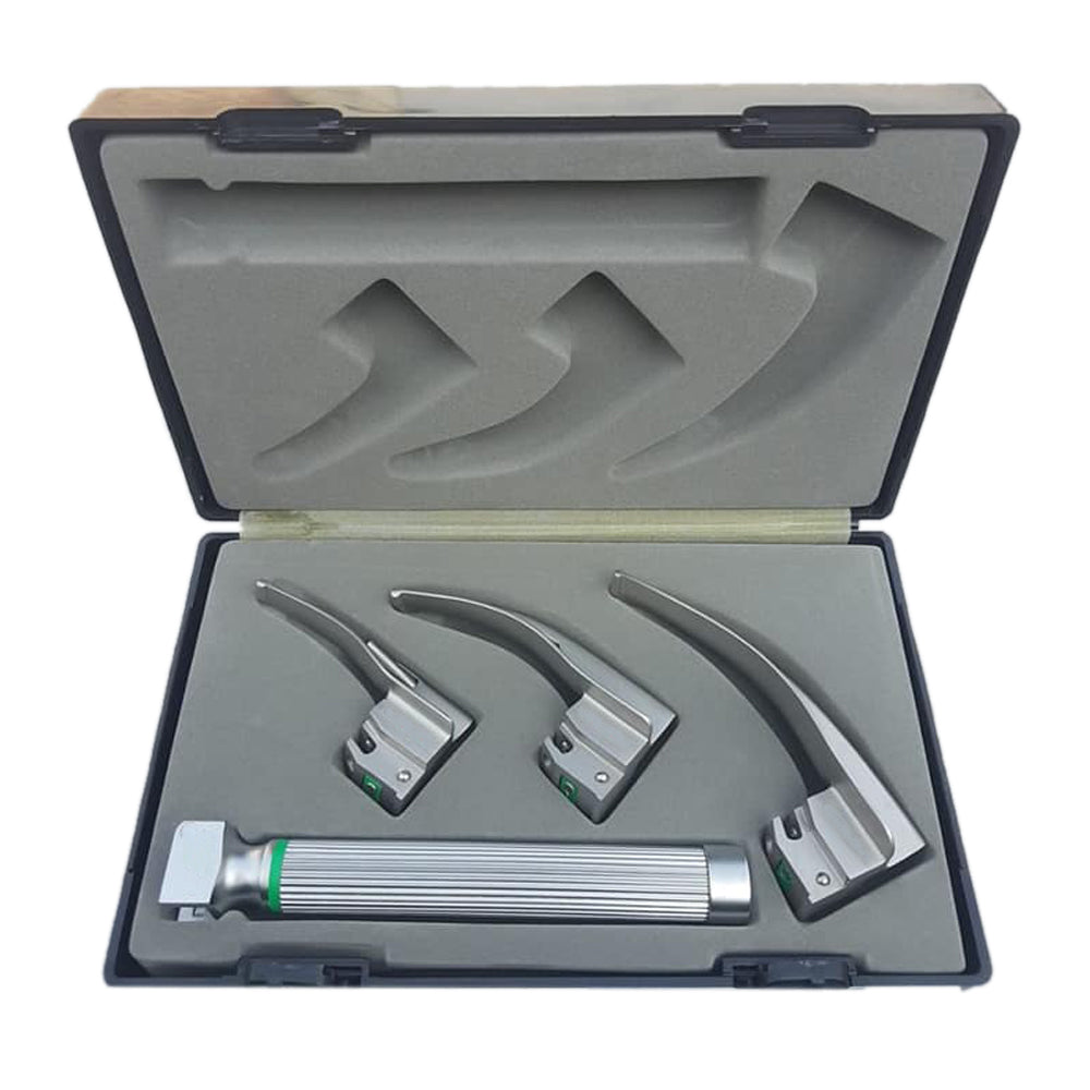 Fiber Optic Macintosh Laryngoscope Set 4 Blades