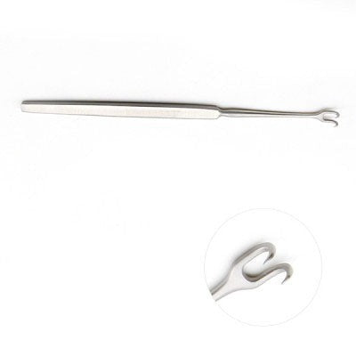 Freer Skin Hooks Double Prongs 2.5mm, 6" Sharp