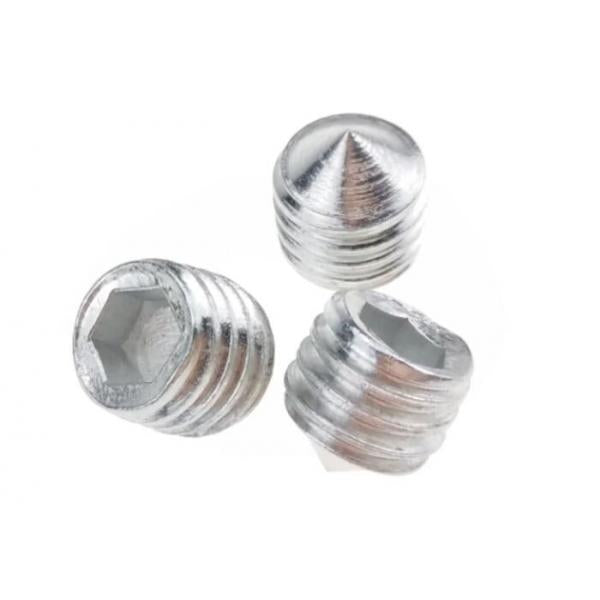 M4 Hexagon Socket Grub Screws Cone Point Galvanized Steel Fastener