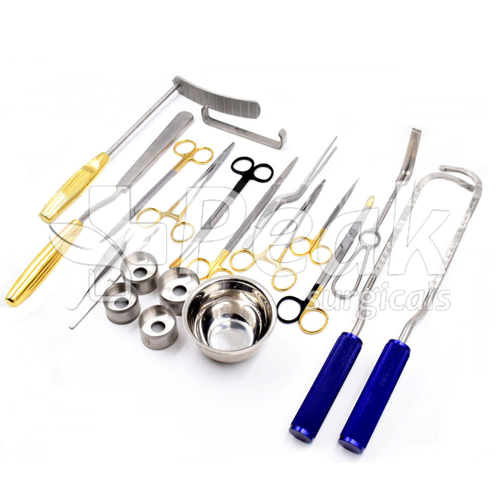 Mango de bisturí quirúrgico # 4 + 100 cuchillas de bisturí # 20 ENT  instrumentos dentales