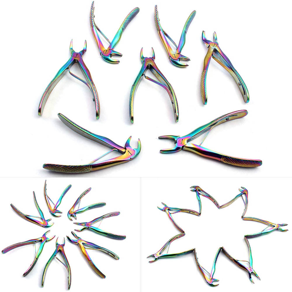 Multi Color Dental Tooth Extracting Forceps