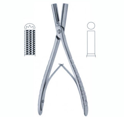 Obwegeser Bone Bending Forceps, 17.5cm, Concave