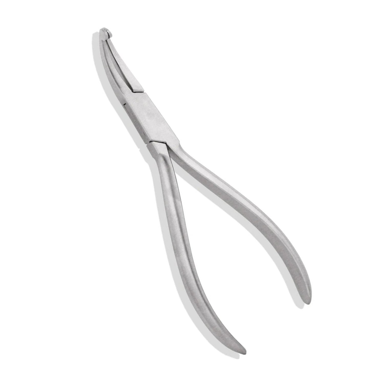 Pliers Flat Serrated Small Curved Tip