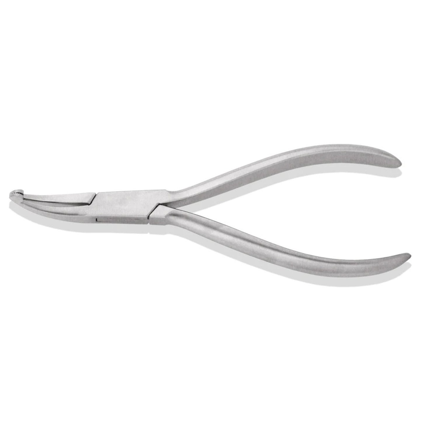 Pliers Flat Serrated Small Curved Tip