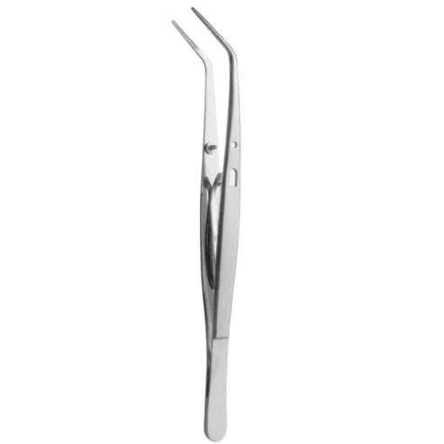 Dental Dressing Tweezers: 14cm Plain, Locking, Curved and Soft Pattern