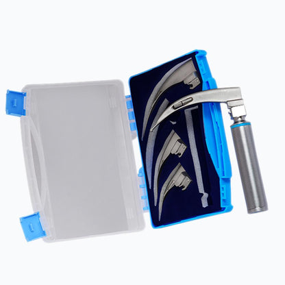 Macintosh Laryngoscope – 4 Blades, Battery Handle, and Transparent Case