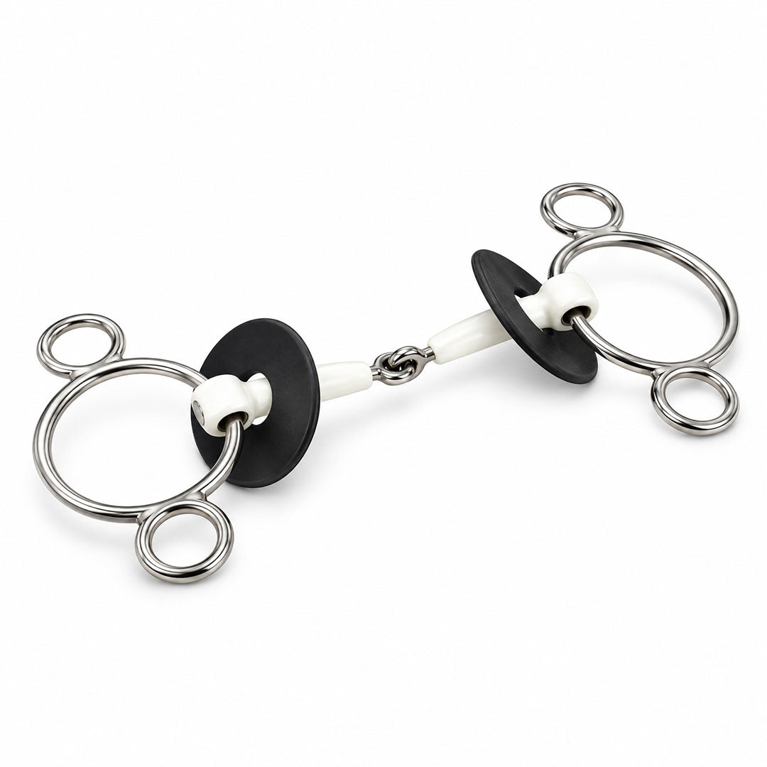 3 Ring Jointed Synthetic Mouthpiece Horse Bit