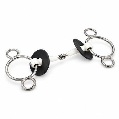 3 Ring Jointed Synthetic Mouthpiece Horse Bit