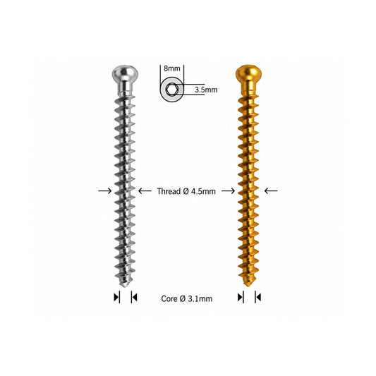 Poreuze botschroef Ø 4,5 mm volledige draad