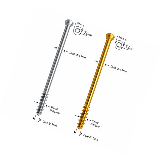 Poreuze botschroef Ø6,5 mm 16 mm draad