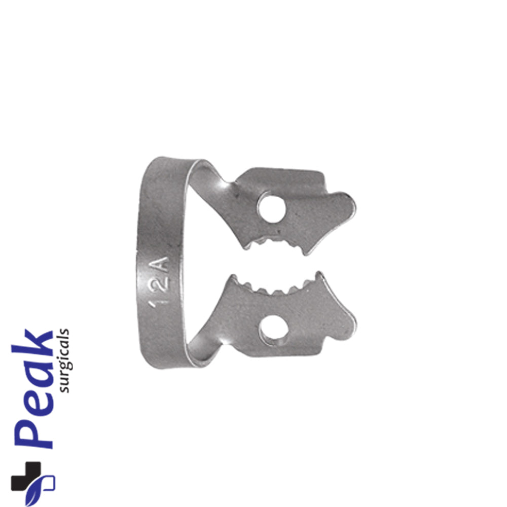 Winged Rubber Dam Clamps with 12A Posterior Isolation Design