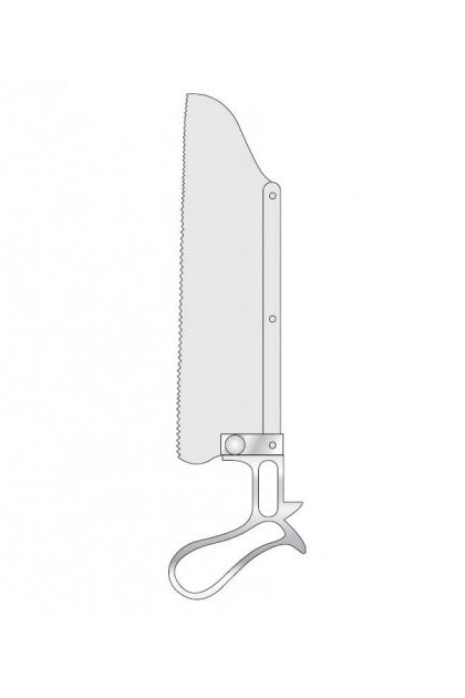 Post Mortem Amputation Saw 10" (254mm) Shaped Blade Surgical Instrument