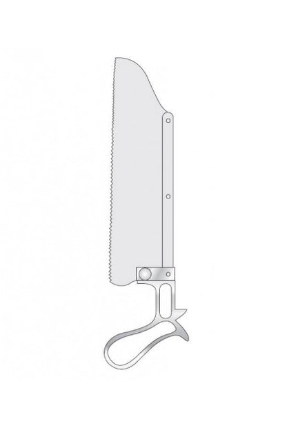 Post Mortem Amputation Saw 10" (254mm) Shaped Blade Surgical Instrument