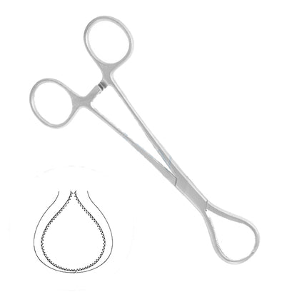 Lewin Bone Forceps 7" Slightly Curved