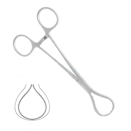 Lewin Bone Forceps 7" Slightly Curved
