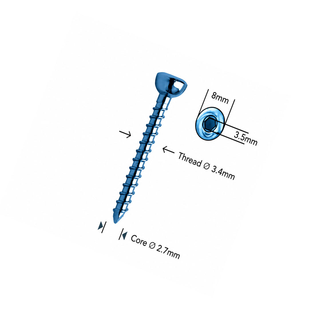Βίδα ασφάλισης καρφιού βραχιονίου Ø 3,4mm (αυτοκόλλητη) 