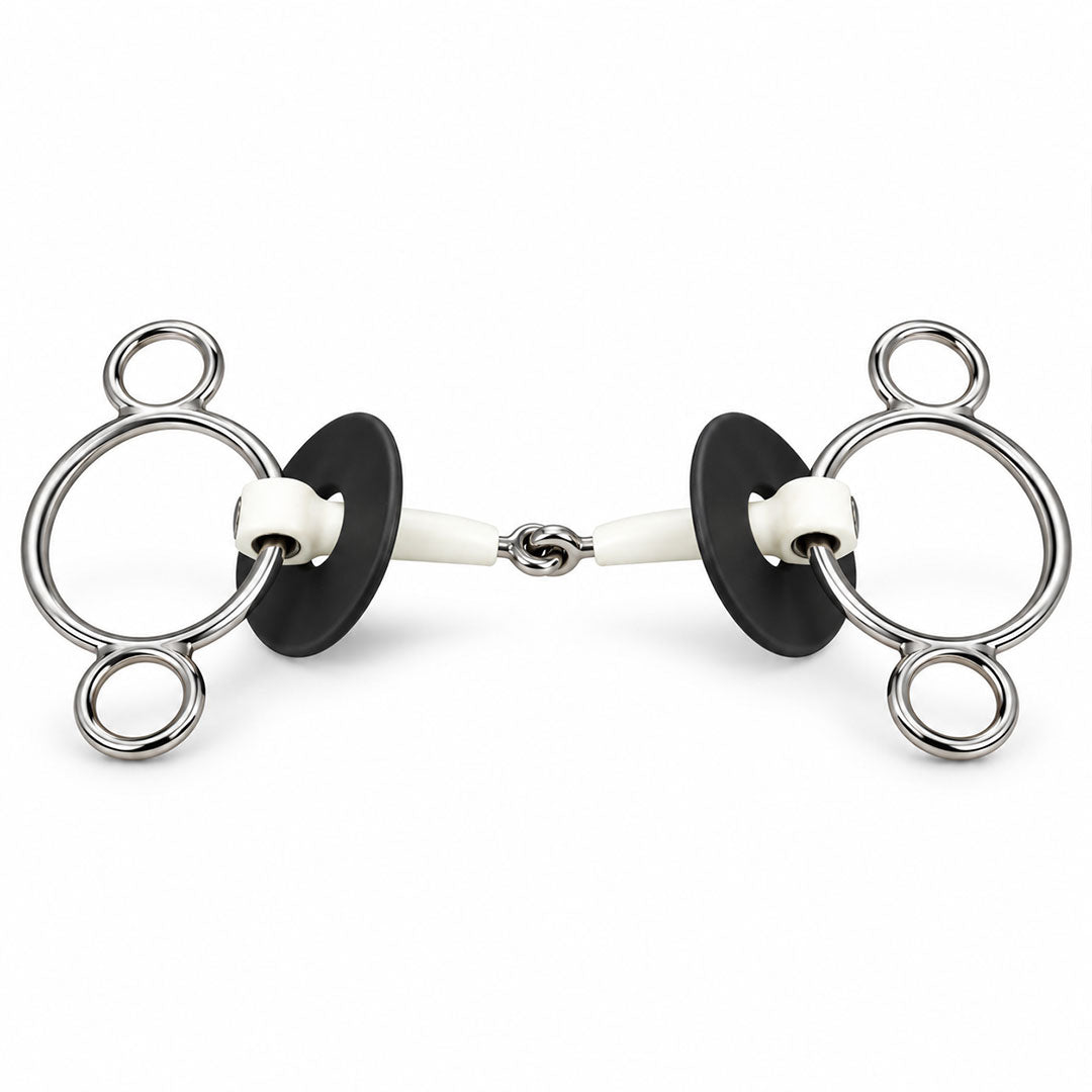 3 Ring Jointed Synthetic Mouthpiece Horse Bit