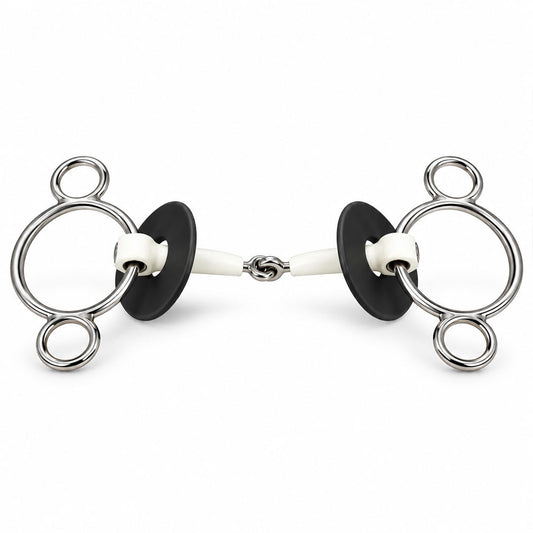 3 Ring Jointed Synthetic Mouthpiece Horse Bit