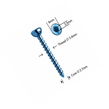 Βίδα ασφάλισης καρφιού βραχιονίου Ø 3,4mm (αυτοκόλλητη) 