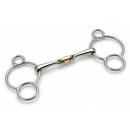 3 Ring Copper Link Gag Horse Bit