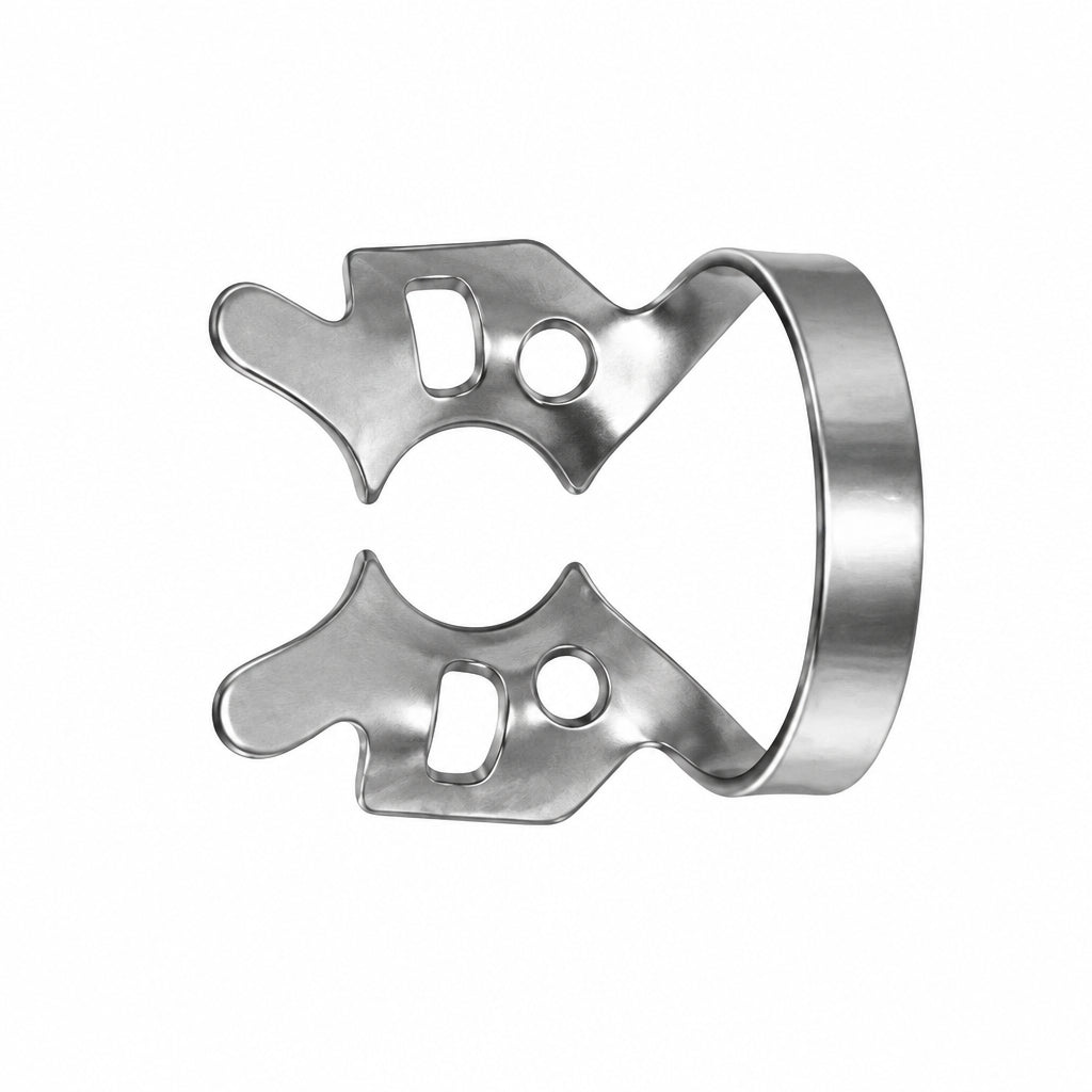 Winged Clamp Rubberdam – Roestvrijstalen Winged Clamp voor eenstapsrubberdamplaatsing