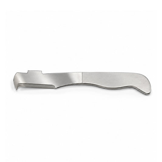 Bennett bone lever with broad curved blade and stainless-steel handle