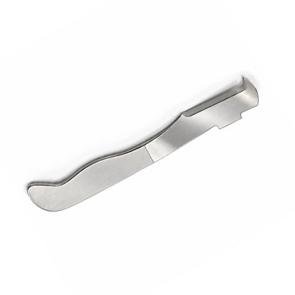 Bennett bone lever with broad curved blade and stainless-steel handle