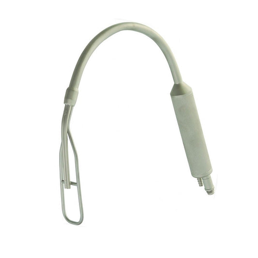 A flexible light tube with a curved neck, a cylindrical handle, and a metal clip on one end, shown against a plain white background.