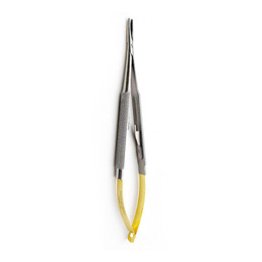 Castroviejo Needle Holder Tungsten Carbide Curved – Microsurgical Needle Holder