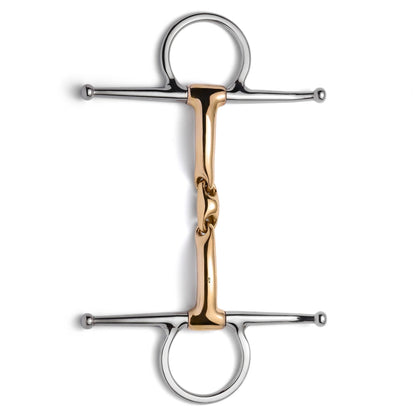 Full Cheek Copper Lozenge Snaffle Bit for Schooling, Dressage and Flatwork Training